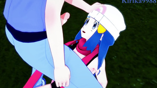 Dawn (Hikari) and I have mighty fuckfest outdoors. - Pokémon Anime Porn