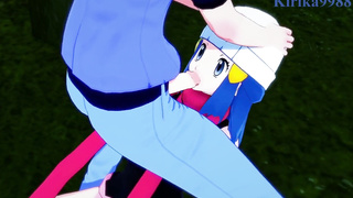 Dawn (Hikari) and I have mighty fuckfest outdoors. - Pokémon Anime Porn