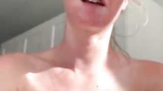 Goregous Cheerleader from UCLA woke me up by blowing my manstick and then she just smashed me