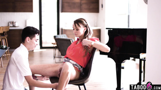 MILF stepmom teaching son some manners