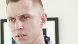 Guy sucked by busty tattooed stepcousin