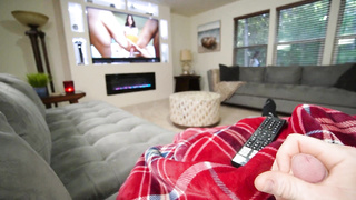 Found my Step Step-Brother Jacking After my Exercise and I ask Him for Lots of SPUNK