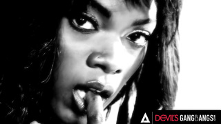 SATANS GANGBANGS - Cool Black Sugar Ana Foxxx Gets Group-Fucked By 4 White Hard-Ons