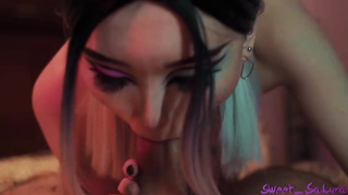 Tatted honey is getting drilled in a rear end- fashion pose and lovin’ every 2nd of it