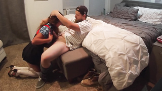 Nerdy College Girl tempts Baseballer- Eva Nixon + Silas Black