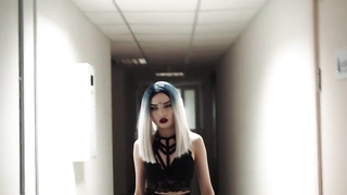 Inked stunner is wailing from delight while getting penetrated from behind, because she is liking it