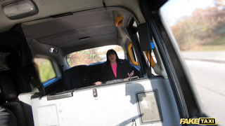 Faux Cab Red-Hot Italian honey likes taking a giant prick down her gullet and gags