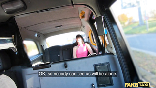 Faux Cab Red-Hot Italian honey likes taking a giant prick down her gullet and gags