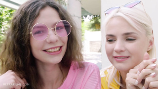 ULTRAFILMS 2 highly naughty chicks Lika Starlet and Sofi Grin banging a fellow with thick wood