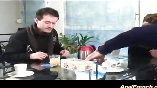 French honey is about to get many rock rigid spears up her backside, in a row