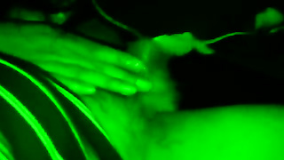 Spanish damsel is dressed in a mask while deepthroating a firm man meat in the middle of the night