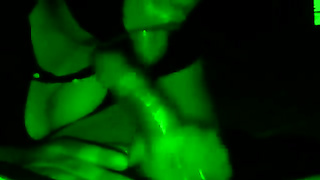 Spanish damsel is dressed in a mask while deepthroating a firm man meat in the middle of the night