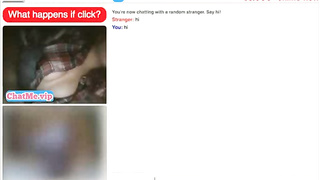 Horny brunette showing great ass on chat