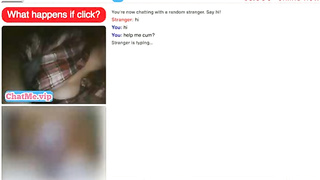 Horny brunette showing great ass on chat