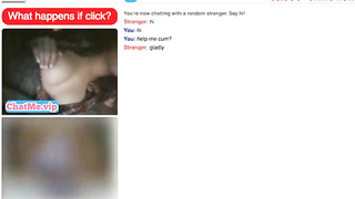 Horny brunette showing great ass on chat