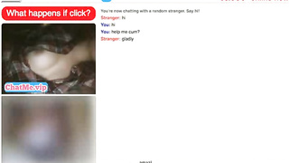 Horny brunette showing great ass on chat