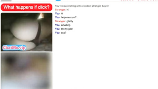 Horny brunette showing great ass on chat