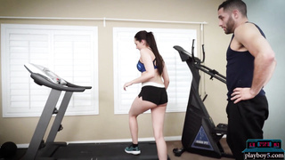 Bubble butt teen Kyra Rose gym fucking