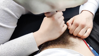 Naughty girlfriend gets poked in the truck (got interrupted while jizzing on her butt)