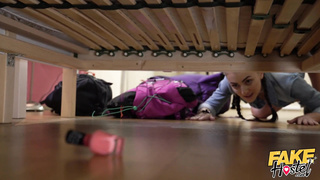 Faux Hostel - Taut butt honeys get stuck under a sofa only to be rescued by an impossible hero