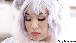 Asian teen Kimmy Kim fucked on the table