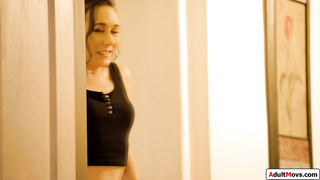 Busty babe caught masturbating by milf