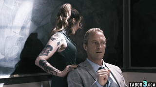 Inked latina used by her former teacher