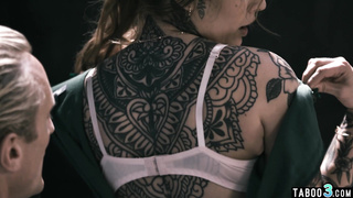 Inked latina used by her former teacher