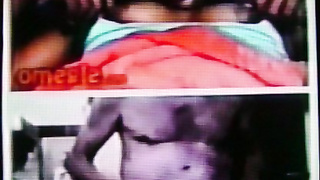 Horny Black College girl feels her huge tits to my hot show (+ sound )