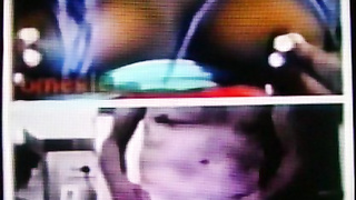 Horny Black College girl feels her huge tits to my hot show (+ sound )