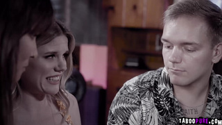 Nikki Sweet fucked by boyfriend and his stepmom