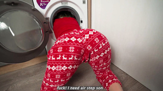 Christmas Bounty for Step Sonny - Step Mommy Stuck in Washing Machine!
