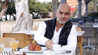 Sia and Stacy are about to have a casual, ffm 3 way with a smoothly-shaven fellow