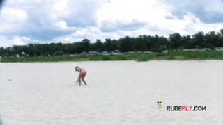 Two young nudist friends