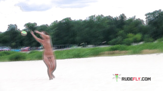 Two young nudist friends