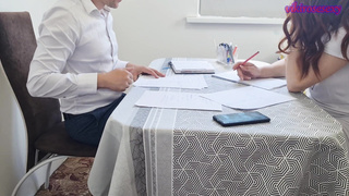 College Girl guzzles instructos jizm