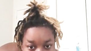 Black Female Gargling Humungous Black Jizz-Shotgun.