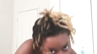 Black Female Gargling Humungous Black Jizz-Shotgun.