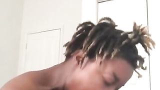 Black Female Gargling Humungous Black Jizz-Shotgun.