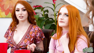 Nate cum all over Arietta and Cherry's perfect tits