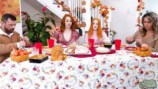 Nate cum all over Arietta and Cherry's perfect tits