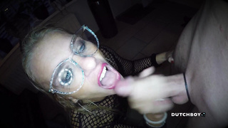 Dutch cougar humped in both fuck holes and rockets like an geyser