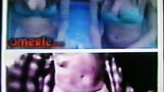 Horny Black College girls & Blue bikini twins like my hot show (+ sound )