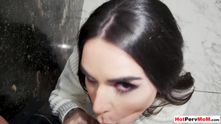 MILF stepmom try to convince her stepson