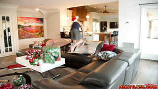 Christmas gay sex with the stepbrothers