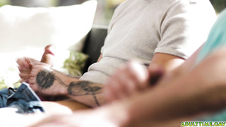 Michael giving Vincent a deep blowjob