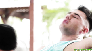 Michael giving Vincent a deep blowjob