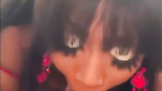 Victoria Cakes is anxiously blowing her paramour's stiff pecker, to make her jizm in her facehole