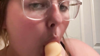 Crazy Violet Brown-Haired Gives Masturbate Off Commands