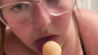 Crazy Violet Brown-Haired Gives Masturbate Off Commands